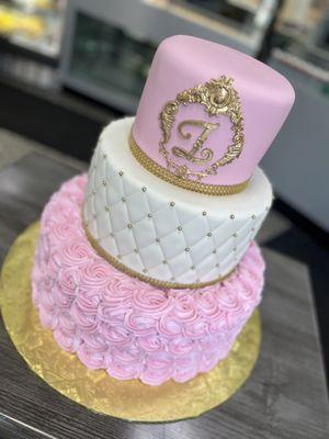 Fondant tufted cake