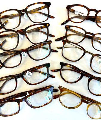 Barton Perreira Designed in the US made in Japan... Here are some shapes and sizes available classic tortoise.