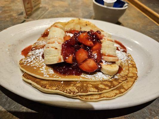 Swedish pancakes with lingonberry jam