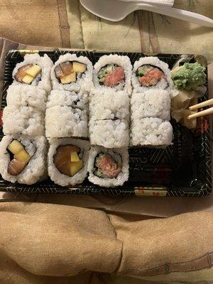 Mango Salmon Maki, Tuna Maki