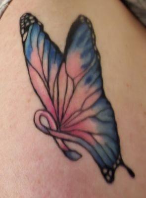 Butterfly to represent the loss of my Mom and my metastatic breast cancer.