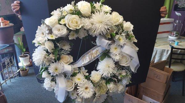 Funeral tribute wreath