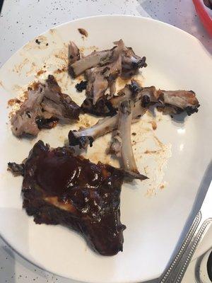 1/4 slab not BBQ cooked, tasted oven baked