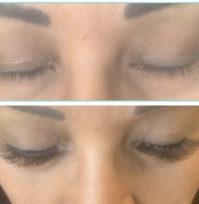 Lashes before and after