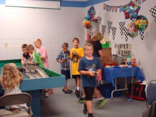 A great idea for kids birthday parties! Call to ask about room rental with Tamiya 4WD race cars for each kid included!