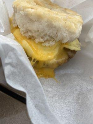 Sausage egg & cheese biscuit