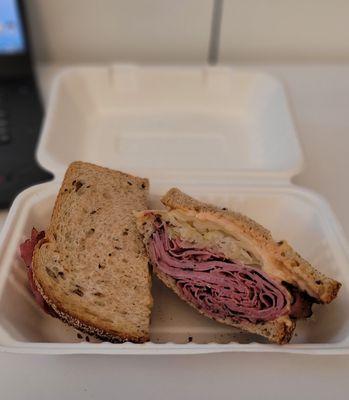 Pastrami Reuben on Rye