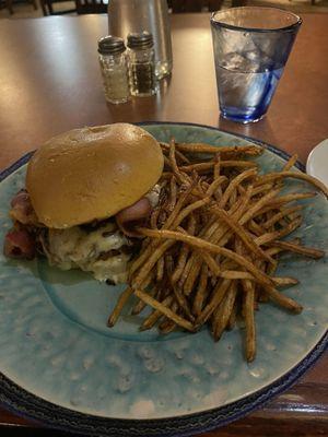 Triple Bacon bison burger