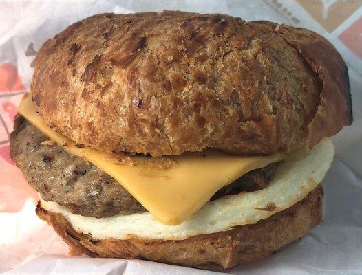 Sausage, Egg, and Cheese On Croissant