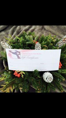 Gift certificates available at any time. Make the perfect gift .