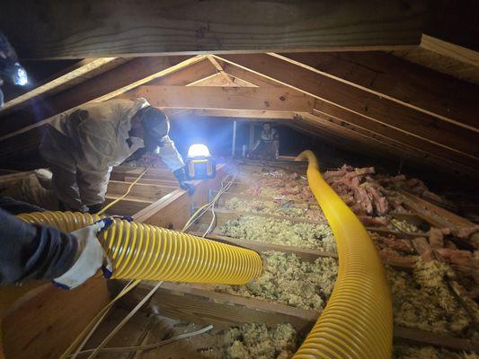 This attic hasnt seen an upgrade since the 80's!