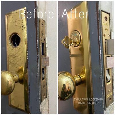 Mortise lock replacement.