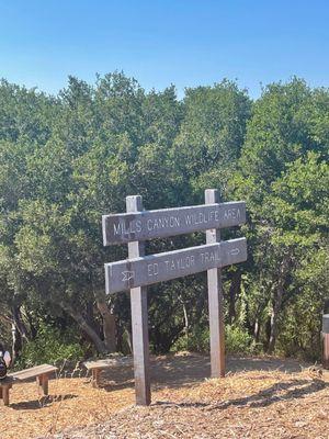 Mills Canyon sign