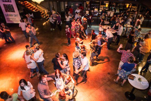 Dancers at the Hootenanny, Grow Dat's annual barn dance benefit.