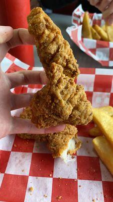 My grandson took a pic of the delicious chicken tenders!