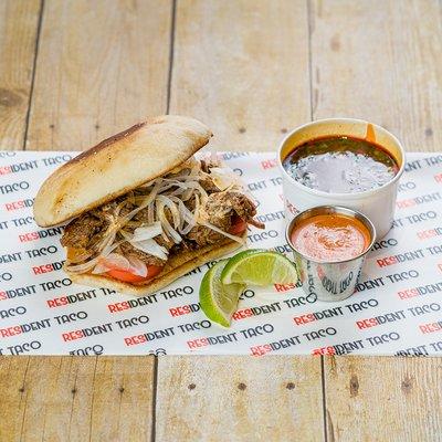 BARBACOA BEEF TORTA