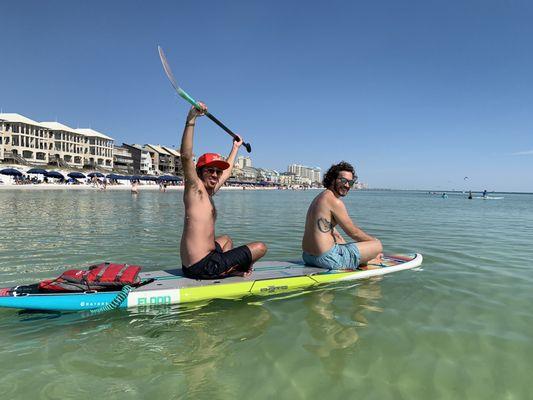 My brothers enjoying the paddle board.