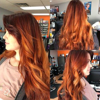 Fall balayage look pravana by Jim Lamorie