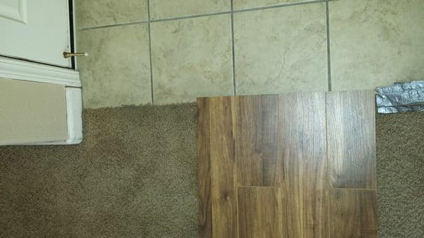 Here is the flooring I decided on, looks great!