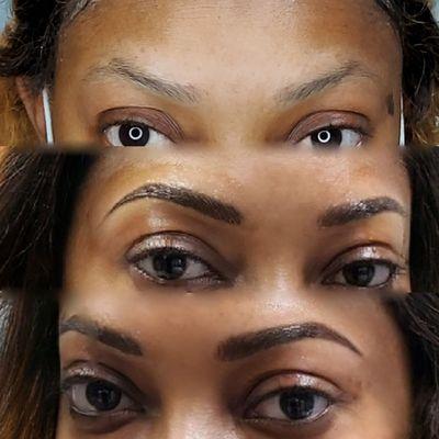 Permanent makeup Eyebrows Ombre Shading