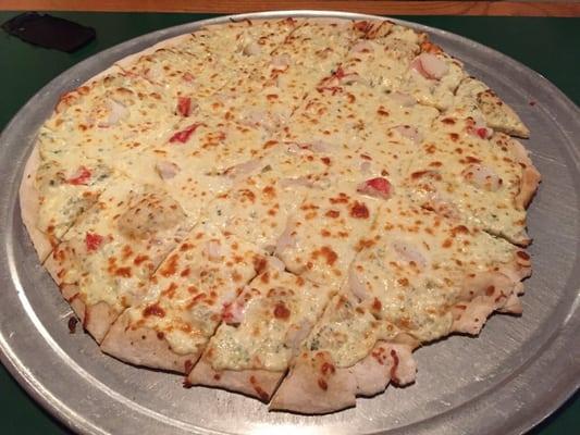 Amazing Alfredo Surimi Crab Pizza