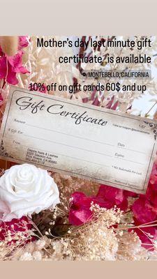 Mother's day gift certificate special. Expired 05-12-2024