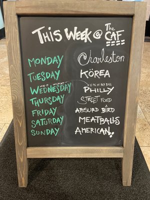 This week's specials.