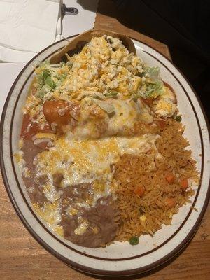 1 chicken enchilada w/ taco plate