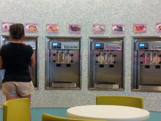 The yogurt selection wall