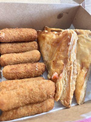 Croquettas de Chorizo and Pastelitos Guava y queso