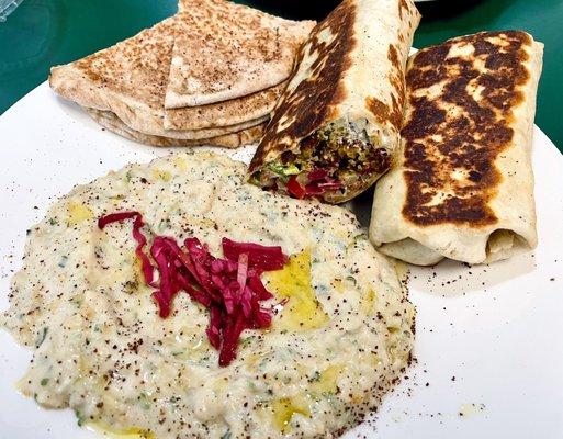 Falafel with Baba Ghanouj