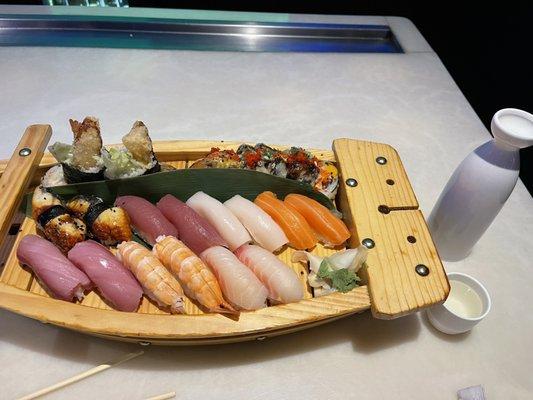 Sushi for 2 boat well hell YACHT!!!