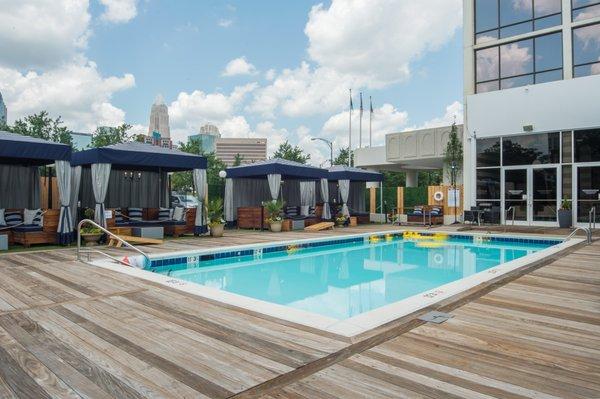 Poolside cabanas available to rent!