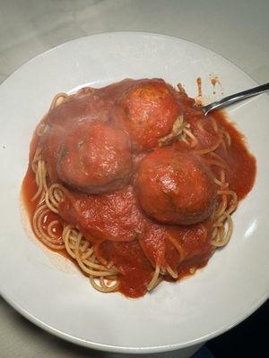 Spaghetti and meatballs