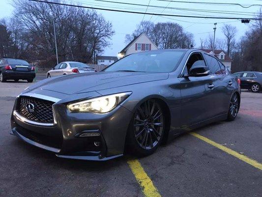 Installed air ride on this gorgeous Infiniti Q50