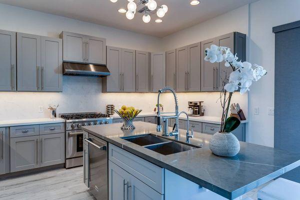 A client's beautiful Airbnb rental in Old Town Scottsdale - shining appliances and spotless countertops.