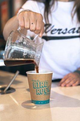 Pourer Coffee at Bird Rock Coffee Roasters Encinitas