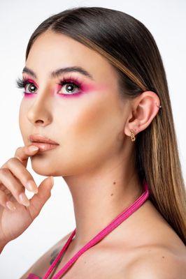 Photoshoot - Hot Pink Smokey Eye