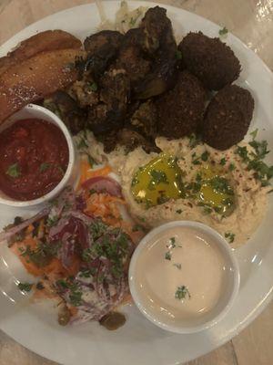 Vegan falafel plate.