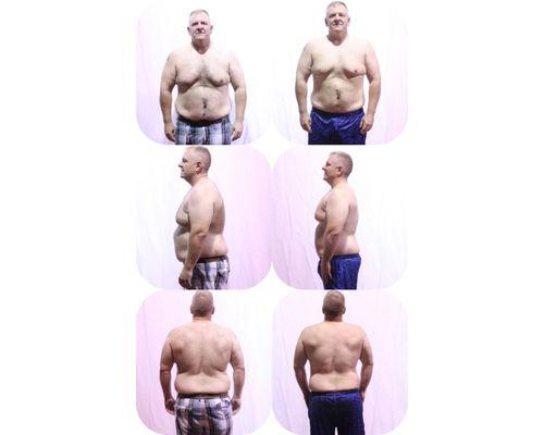 Before and after pictures from my Six Week Challenge at KCF! Down 14 pounds of body fat and added 6 pounds of lean muscle!