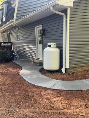 Replaced back stoop from garage