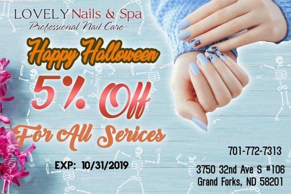 Halloween Special at Lovely Nails & Spa - Nail salon in Grand Forks, North Dakota 58201