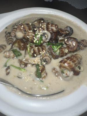 Snails in coconut milk