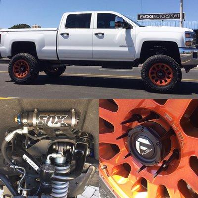 2015 Chevy 6.5 BDS Suspension Lift Kit with Fox Coilovers Fuel Offroad Wheels powdercoated Translucent Copper Nitto Tires Amp Steps Tint