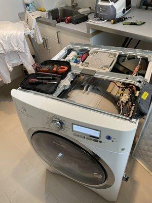 Electrolux washer was not getting hot water. Fixed