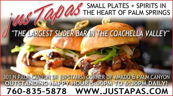 And of course--THE LARGEST SLIDER BAR IN THE COACHELLA VALLEY!!!