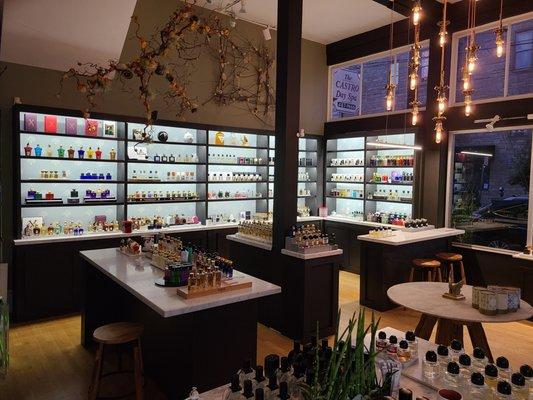 All quiet at night inside ZGO Perfumery.