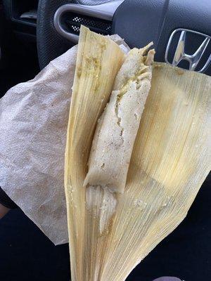 This is how thin the tamales are now.