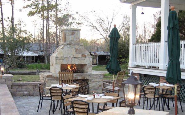 Fireplace and Paver Courtyard