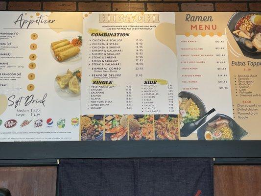 The in-store menu